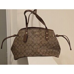 Coach Signature Drawstring Carryall Bag, Brown  Pre-owned